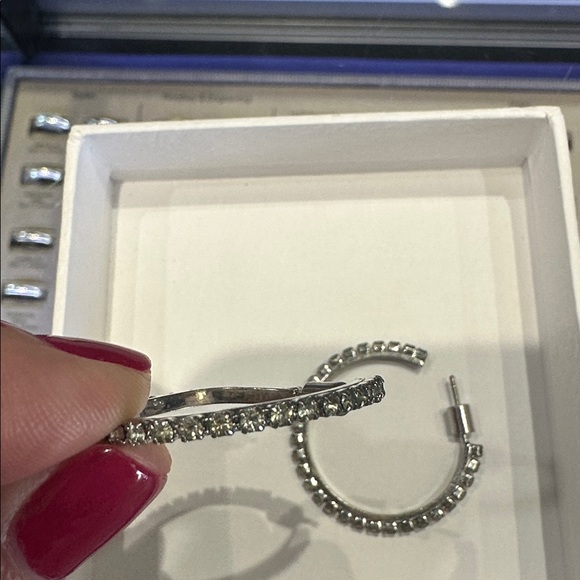 AREA Silver Hoop Earrings - Picture 4 of 7